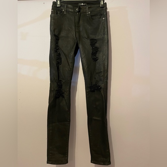 7 For All Mankind Denim - 7 FOR ALL MANKIND RIPPED JEGGINGS